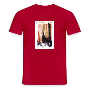 VENEZIA - Männer T-Shirt - Rot - Vorne - AI Model Male 178 dark (178cm)