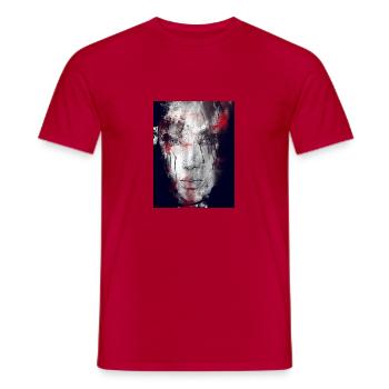 Woman face - Men's T-Shirt - red - Front - AI Model Male 178 dark (178cm)