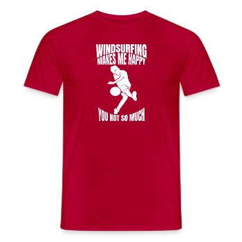 Planche à voile Kitesurfers Windsurfers Kitesurf - T-shirt homme - rouge - Devant - AI Model Male 178 dark (178cm)