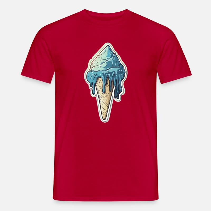 Eiscreme Eis - Männer T-Shirt - Rot