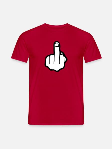 fuck you, middle finger - Men's T-Shirt - red