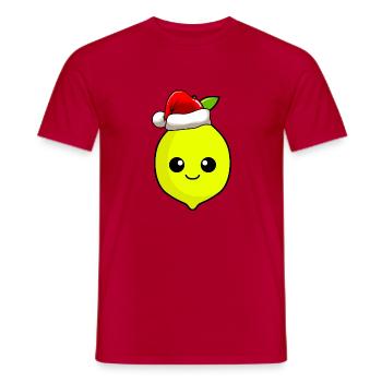 Zitrone Weihnachten Comic Xmas - Männer T-Shirt - Rot - Vorne - AI Model Male 178 dark (178cm)