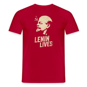 Lenin lebt - Männer T-Shirt - Rot - Vorne - AI Model Male 178 dark (178cm)
