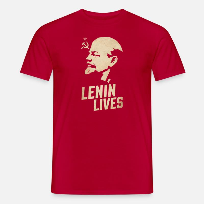 Lenin lebt - Männer T-Shirt - Rot