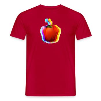 Habanero,chilli, bunt, verlauf ,schein - Männer T-Shirt - Rot - Vorne - AI Model Male 178 dark (178cm)