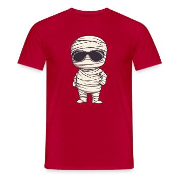 Mumie Halloween - Männer T-Shirt - Rot - Vorne - AI Model Male 178 dark (178cm)