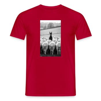 Stove guard at dawn - Men's T-Shirt - red - Front - AI Model Male 178 dark (178cm)