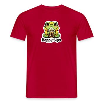 Grenouille au thé mousseux - T-shirt homme - rouge - Devant - AI Model Male 178 dark (178cm)
