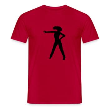 Dancing Dancer Hip-Hop Dancing - Men's T-Shirt - red - Front - AI Model Male 178 dark (178cm)