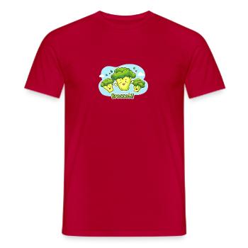 Brocoli - T-shirt homme - rouge - Devant - AI Model Male 178 dark (178cm)