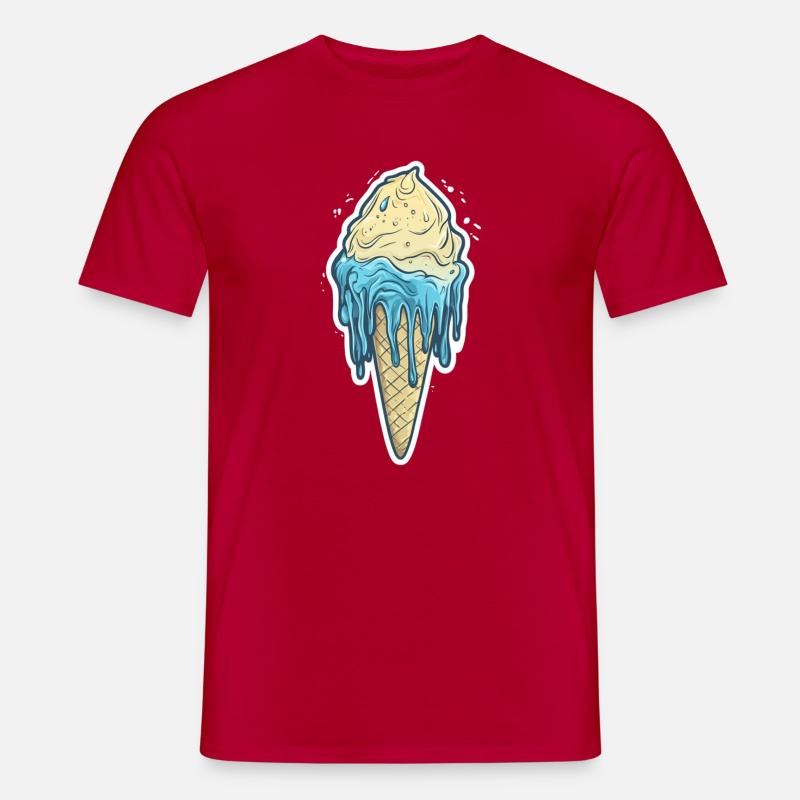 Eiscreme Eis - Männer T-Shirt - Rot