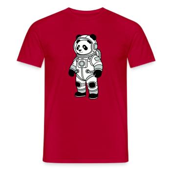 Panda-Bär-Raumanzug - Männer T-Shirt - Rot - Vorne - AI Model Male 178 dark (178cm)