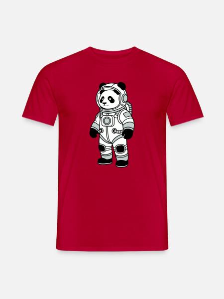 Combinaison spatiale panda bear - T-shirt homme - rouge