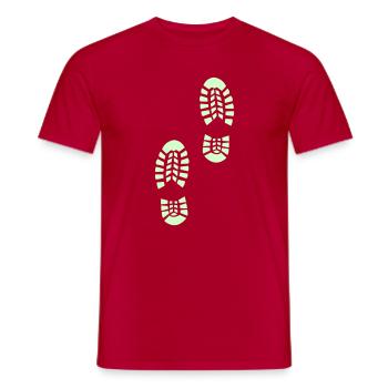 Outdoor footpath - Men's T-Shirt - red - Front - AI Model Male 178 dark (178cm)