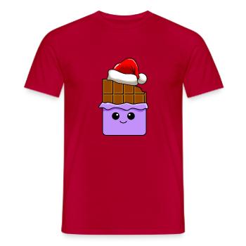 Schokolade Weihnachten Comic Xmas - Männer T-Shirt - Rot - Vorne - AI Model Male 178 dark (178cm)