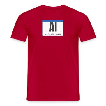 Artificial Intimacy Künstliche Intelligenz - Männer T-Shirt - Rot - Vorne - AI Model Male 178 dark (178cm)