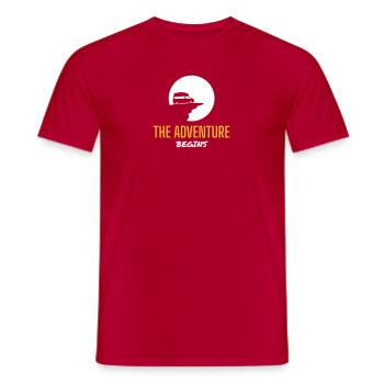 The Adventure Begins Custom Camper Nugget Design - Männer T-Shirt - Rot - Vorne - AI Model Male 178 dark (178cm)