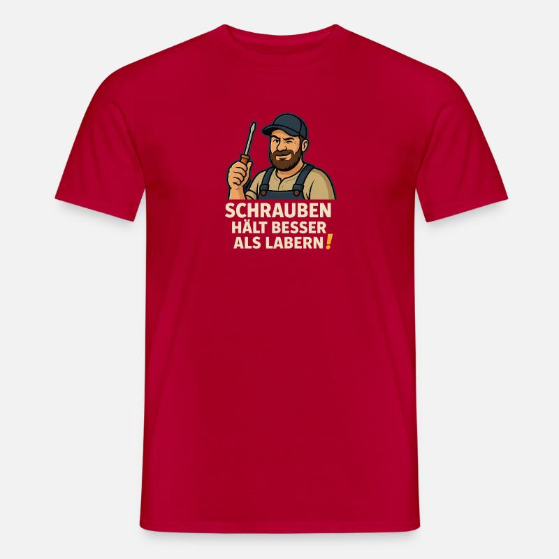 Screwing holds better than babbling - Men’s T-shirt - red