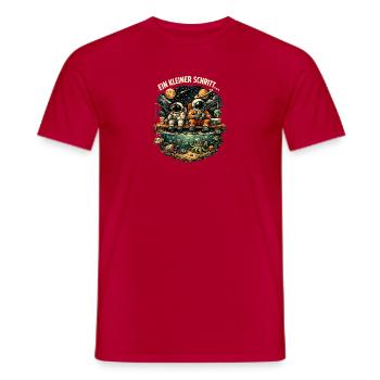 Funny Astronaut Fishing Shirt - Männer T-Shirt - Rot - Vorne - AI Model Male 178 dark (178cm)