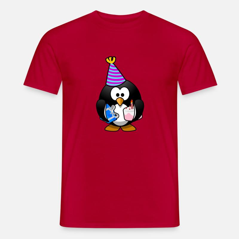 Geburtstag Pinguin - Männer T-Shirt - Rot