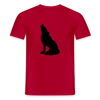 wolf_01 - Männer T-Shirt - Rot - Vorne - AI Model Male 178 dark (178cm)
