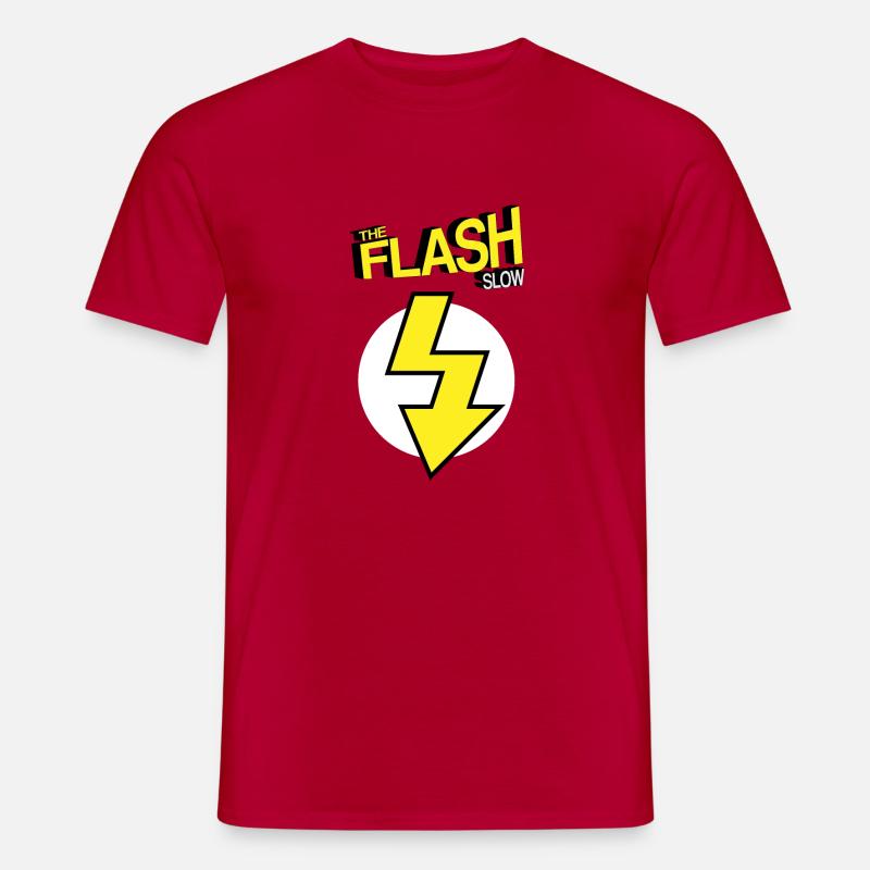 BLITZ LANGSAM - Männer T-Shirt - Rot