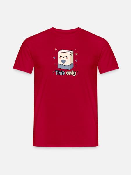 Partnerlook - 2 von 2 - Trinkpäckchen - Männer T-Shirt - Rot