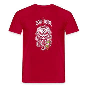 Tot im Inneren: Kürbisschädel und Tentakel - Männer T-Shirt - Rot - Vorne - AI Model Male 178 dark (178cm)