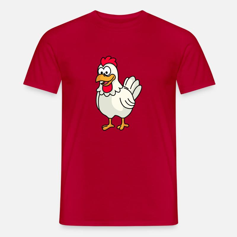 Huhn Comic Tier - Männer T-Shirt - Rot