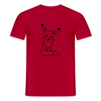 Fuchs Rotfuchs Wildes Tier Schlauer Wald Bewohner - Männer T-Shirt - Rot - Vorne - AI Model Male 178 dark (178cm)