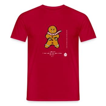 Mr. G. a determined rebel, fighting for Christmas. - Men's T-Shirt - red - Front - AI Model Male 178 dark (178cm)