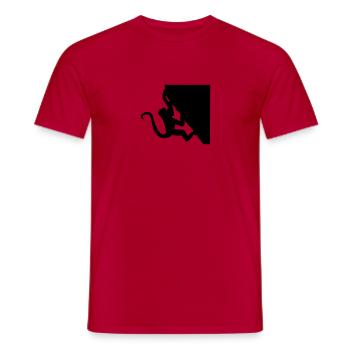 Climbing Monkey - Men's T-Shirt - red - Front - AI Model Male 178 dark (178cm)