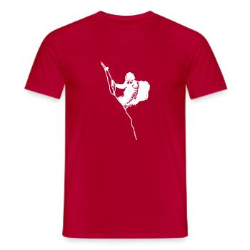 Klettersteig via ferrata - Männer T-Shirt - Rot - Vorne - AI Model Male 178 dark (178cm)