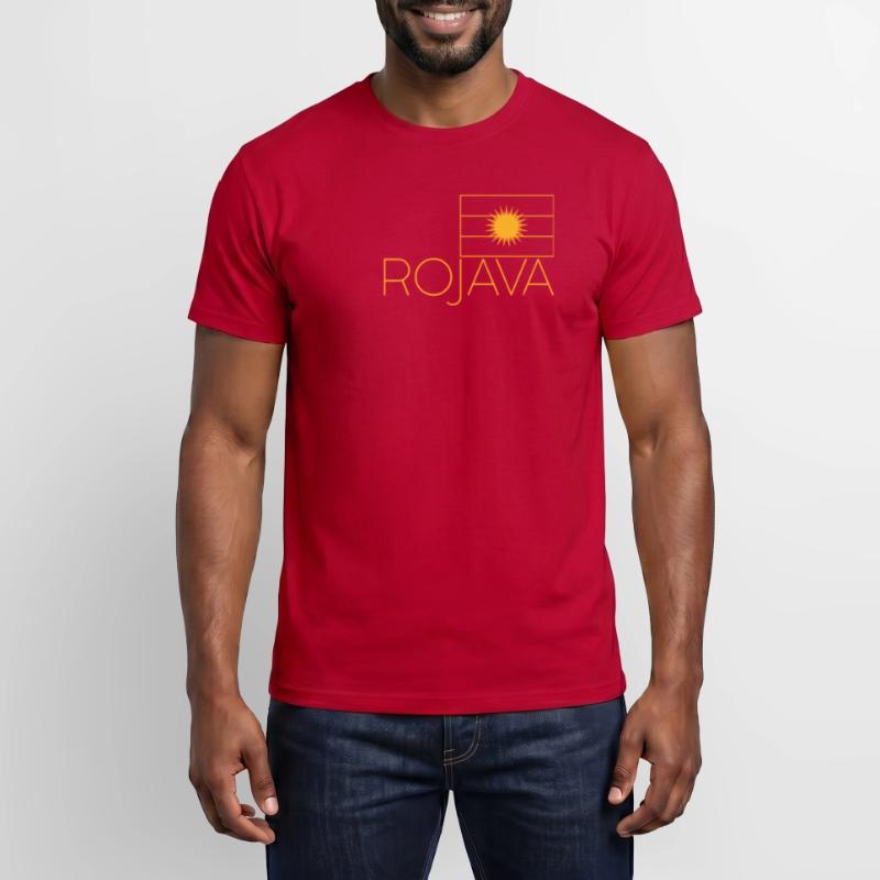 Drapeau kurde du Rojava T-shirt homme