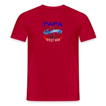 Papa le cadeau idéal c'est moi - T-shirt homme - rouge - Devant - AI Model Male 178 dark (178cm)
