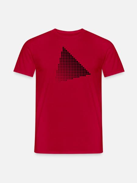 halftone triangle - Men's T-Shirt - red