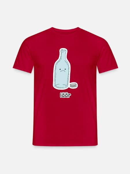 läär – Flasche Meme - Männer T-Shirt - Rot