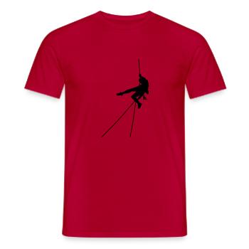 Escalade # 3 - T-shirt homme - rouge - Devant - AI Model Male 178 dark (178cm)