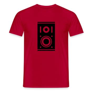 music_speaker_box_pi1 - Männer T-Shirt - Rot - Vorne - AI Model Male 178 dark (178cm)