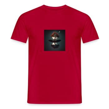 Verträumte Insel bei Nacht - Männer T-Shirt - Rot - Vorne - AI Model Male 178 dark (178cm)