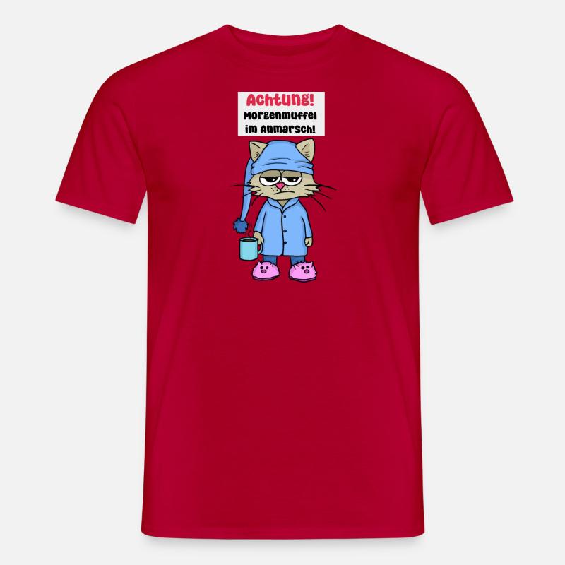 Morgenmuffel - Männer T-Shirt - Rot