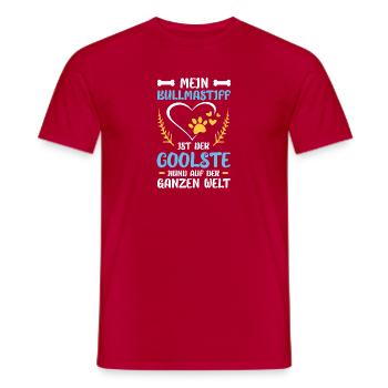 Mon Bullmastiff est le meilleur chien du monde - T-shirt homme - rouge - Devant - AI Model Male 178 dark (178cm)
