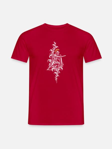 Der Kriegselefant im Flechtwerk - Männer T-Shirt - Rot
