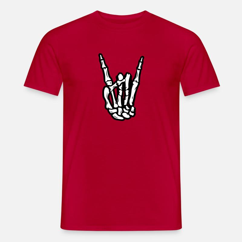 Devils horn rock hand - Men’s T-shirt - red