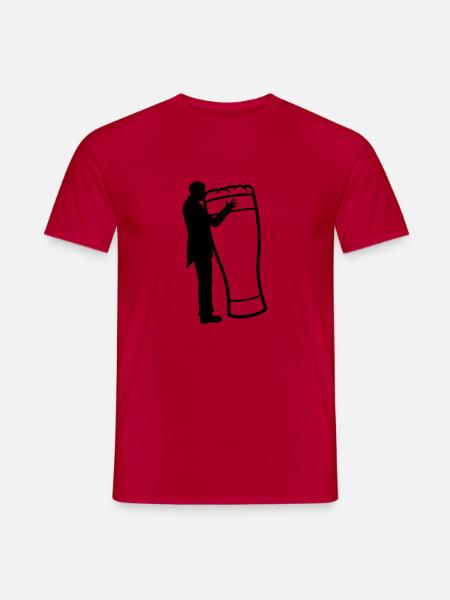 Hochzeit Bräutigam küsst Bier - Männer T-Shirt - Rot