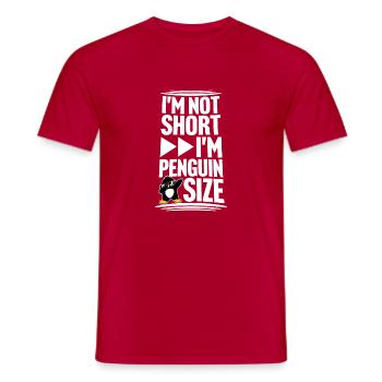 Je ne suis pas court, je suis pingouin taille dabbing dab dance - T-shirt homme - rouge - Devant - AI Model Male 178 dark (178cm)