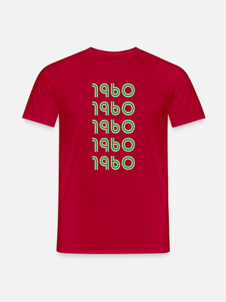 Jahr 1960 - Männer T-Shirt - Rot