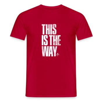 This is the last of us - Men's T-Shirt - red - Front - AI Model Male 178 dark (178cm)
