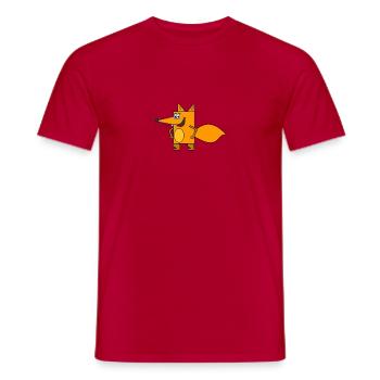 arctic fox fuchs68 - Männer T-Shirt - Rot - Vorne - AI Model Male 178 dark (178cm)