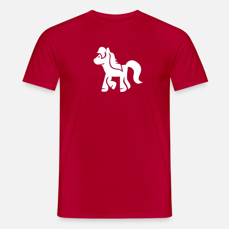 Pony - Männer T-Shirt - Rot